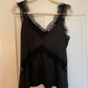 Impeccable Pig black lace camisole